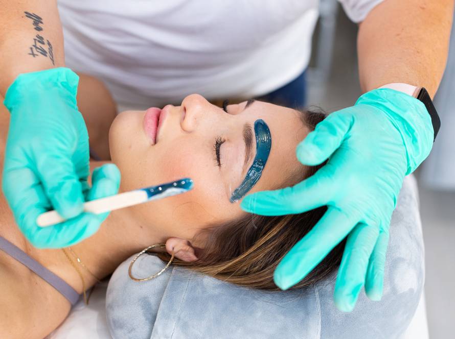 eyebrow and lip wax hair removal